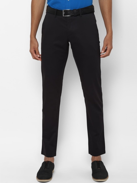

Allen Solly Men Black Slim Fit Solid Regular Trousers