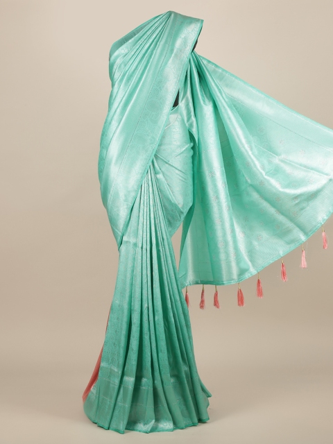

Pothys Green Woven Design Jute Silk Saree