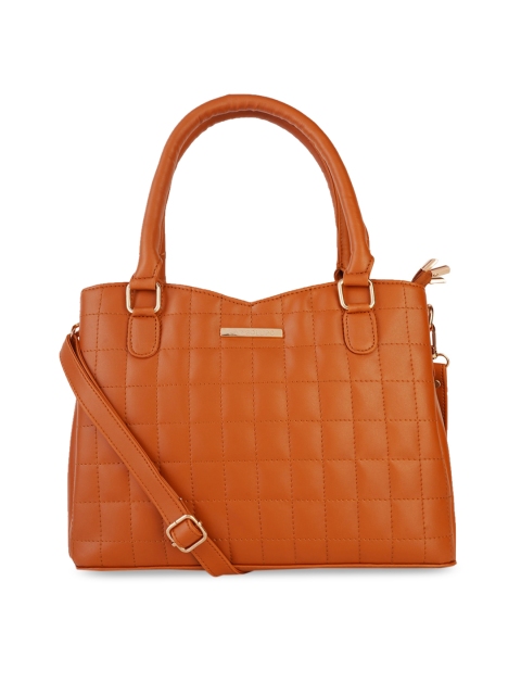 

Lapis O Lupo Tan Brown Quilted Handheld Bag
