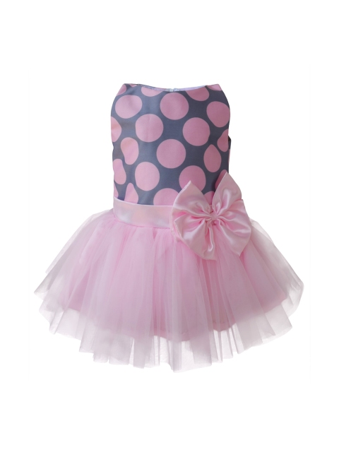

Faye Girls Pink Printed Fit and Flare Dress