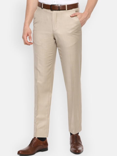

Van Heusen Men Beige Regular Fit Solid Formal Trousers