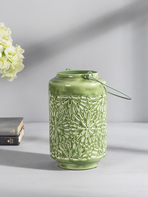 

Pure Home and Living Green Textured Bohemian Lantern