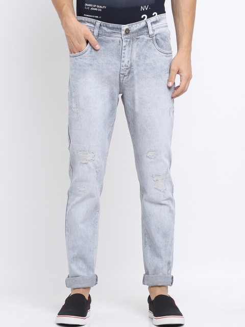 

Rodamo Men Grey Washed Slim Fit Jeans