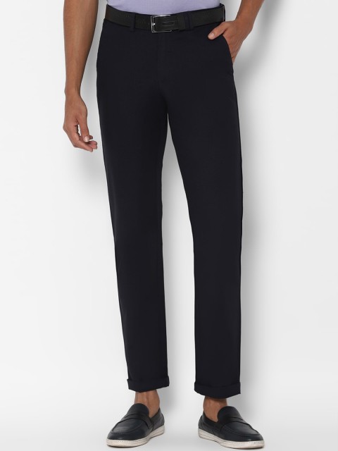 

Allen Solly Men Navy Blue Regular Fit Solid Regular Trousers