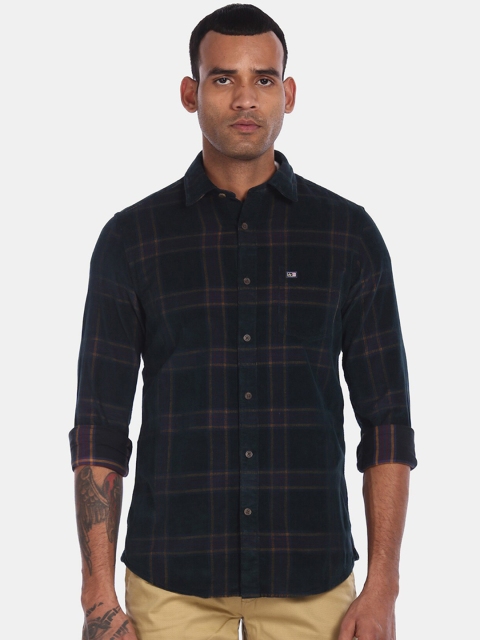 

Arrow Sport Men Green Regular Fit Checked Casual Shirt