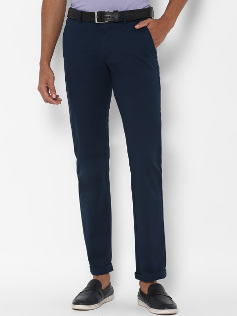 

Allen Solly Men Navy Blue Slim Fit Solid Regular Trousers