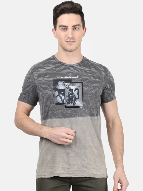 

Monte Carlo Men Grey Printed Round Neck T-shirt
