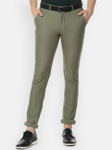 

Louis Philippe Sport Men Olive Green Slim Fit Solid Regular Trousers