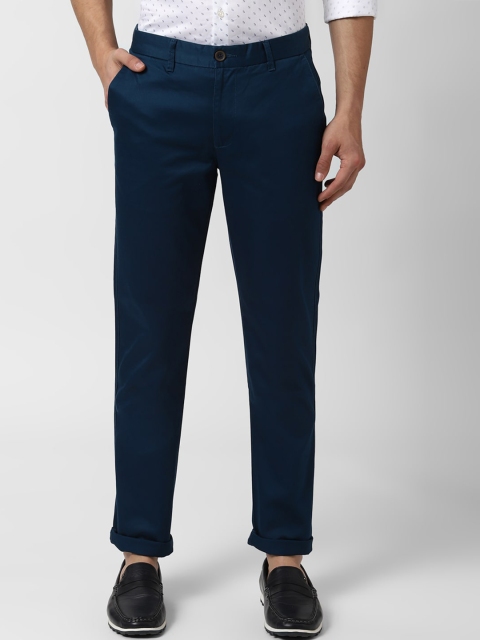 

Peter England Casuals Men Navy Blue Slim Fit Solid Regular Trousers