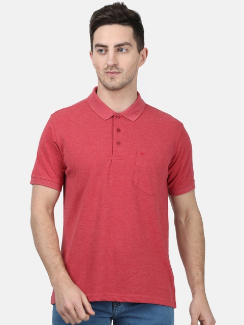 

Monte Carlo Men Red Solid Polo Collar T-shirt