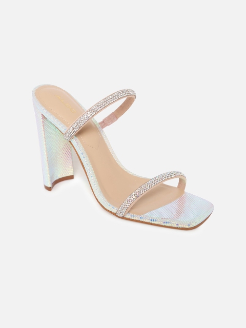 

ALDO Women Gunmetal-Toned Textured Sandals, Metallic