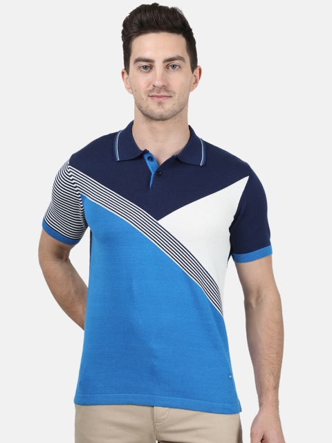 

Monte Carlo Men Multicoloured Colourblocked Polo Collar T-shirt, Multi