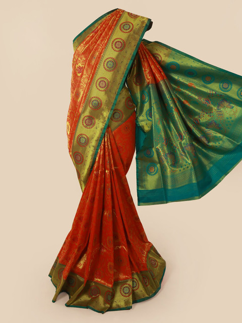 

Pothys Red Woven Design Art Silk Saree