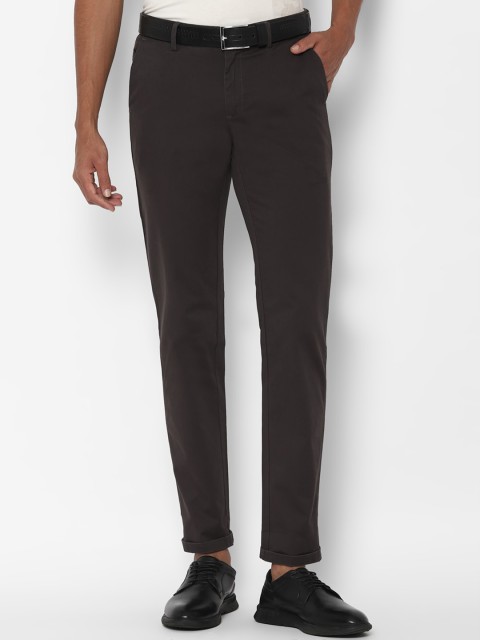 

Allen Solly Men Brown Slim Fit Solid Regular Trousers