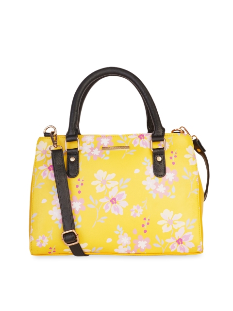 

Lapis O Lupo Yellow Printed Handheld Bag