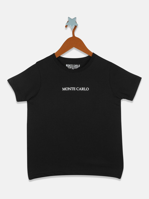 

Monte Carlo Boys Black Solid Round Neck T-shirt