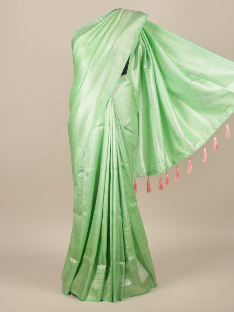

Pothys Green Woven Design Jute Silk Saree