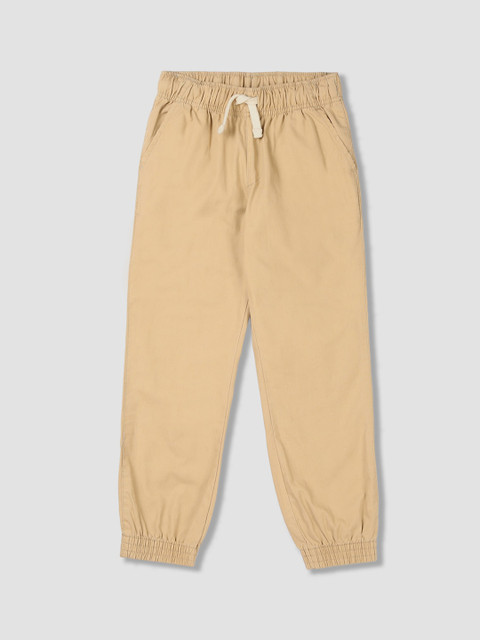 

The Childrens Place Boys Brown Straight Fit Solid Pure Cotton Joggers