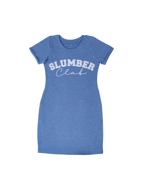 

Hunny Bunny Girls Blue Printed T-shirt Dress
