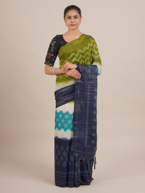 

Pothys Multicoloured Printed Jute Silk Saree, Multi