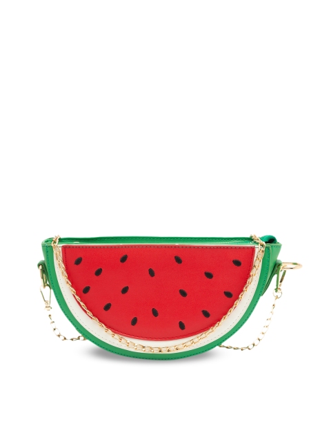 

Globus Red & Black Watermelon Print Sling Bag with Detachable Sling Strap