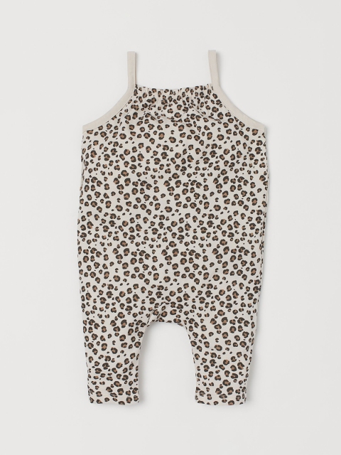 

H&M Girls Beige Printed Patterned Romper Suit