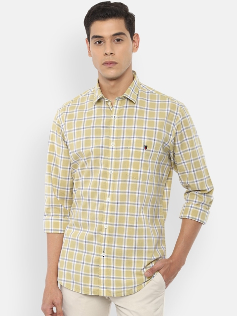

Louis Philippe Sport Men Green & Blue Slim Fit Checked Casual Cotton Shirt