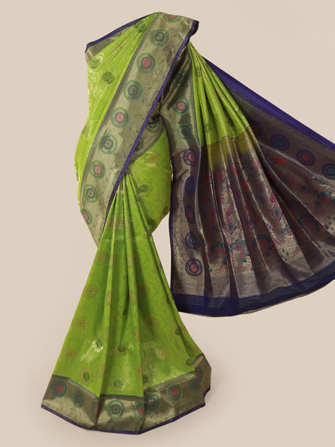 

Pothys Green Woven Design Art Silk Saree