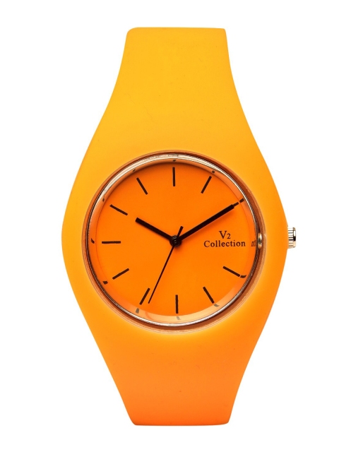 

DukieKooky Unisex Orange Analogue Watch