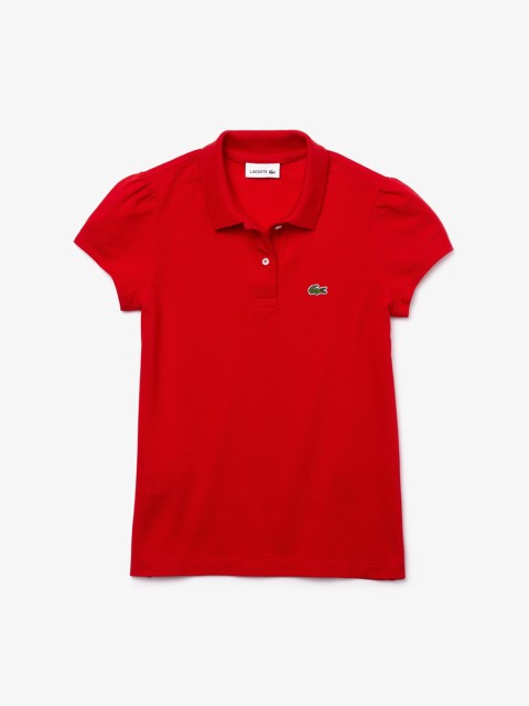 

Lacoste Girls Red Solid Pure Cotton Polo Collar T-shirt