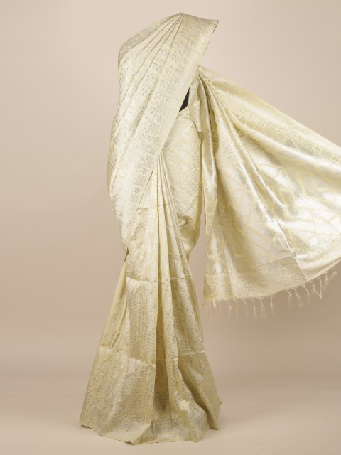 

Pothys Cream-Coloured Woven Design Jute Silk Saree