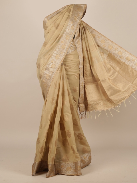 

Pothys Beige Woven Design Jute Silk Saree
