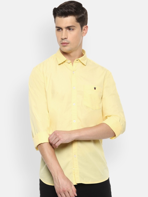 

Louis Philippe Jeans Men Yellow Slim Fit Solid Casual Shirt