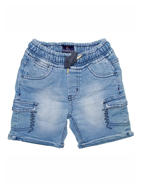 

KiddoPanti Boys Blue Washed Regular Fit Denim Shorts