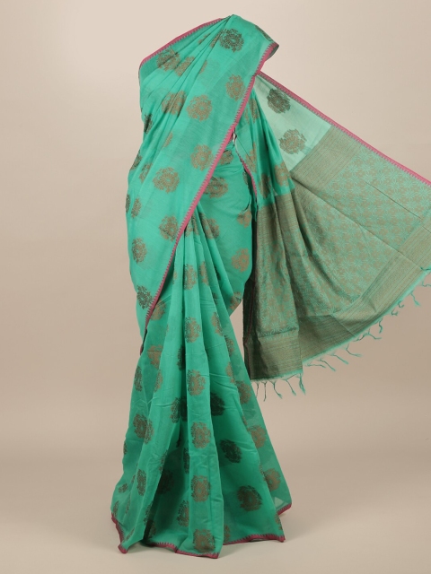 

Pothys Green Woven Design Jute Silk Saree