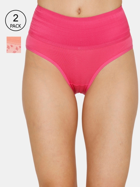 

Zivame Women Pack Of 2 Assorted Hipster Briefs-ZI2385FASH
