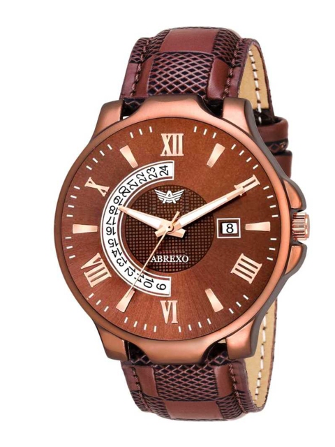 

Abrexo Men Brown Analogue Watch Abx8038