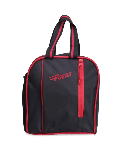 

F Gear Black & Red Textured Lunch Bag