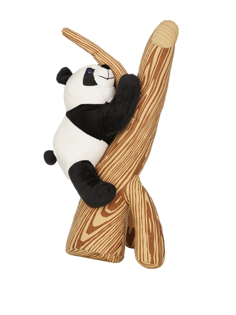 

Dukiekooky Kids Black & White Colorblocked Panda On Tree Soft Toy
