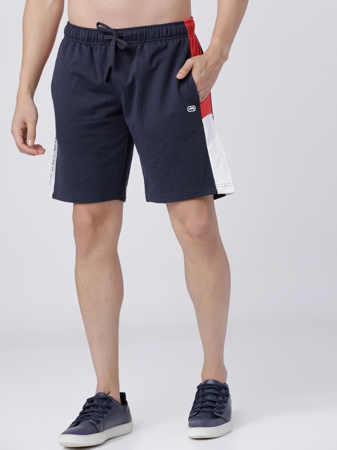 

Ecko Unltd Men Navy Blue Solid Slim Fit Regular Shorts