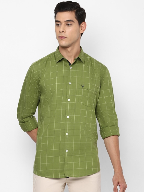

Allen Solly Men Green Slim Fit Checked Casual Shirt