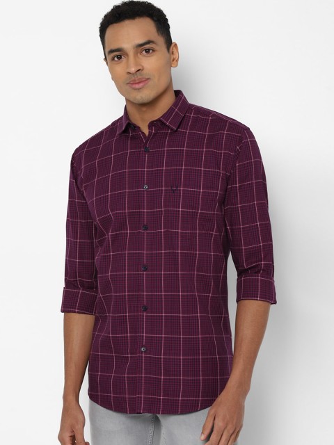 

Allen Solly Men Purple & White Slim Fit Checked Casual Shirt