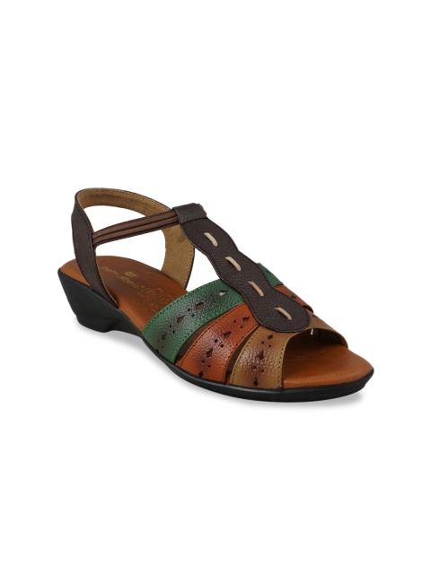 

pelle albero Women Multicoloured Colourblocked Sandals, Multi