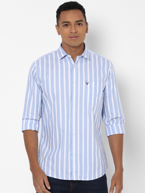 

Allen Solly Men Blue & White Slim Fit Striped Casual Shirt