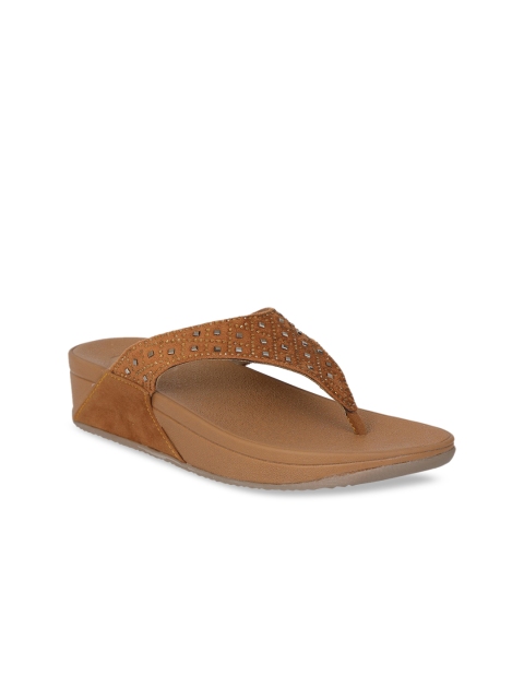 

Zyla Women Tan Brown Embellished Comfort Heels