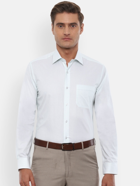 

Louis Philippe Men Blue Slim Fit Pure Cotton Self Design Formal Shirt