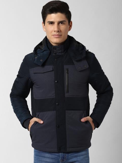 

Peter England Casuals Men Navy Blue Solid Tailored Jacket