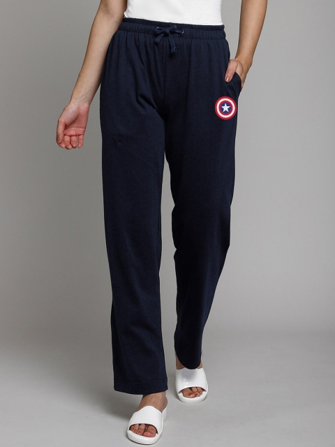 

Free Authority Women Navy Blue & Red Captain America Print Cotton Lounge Pants