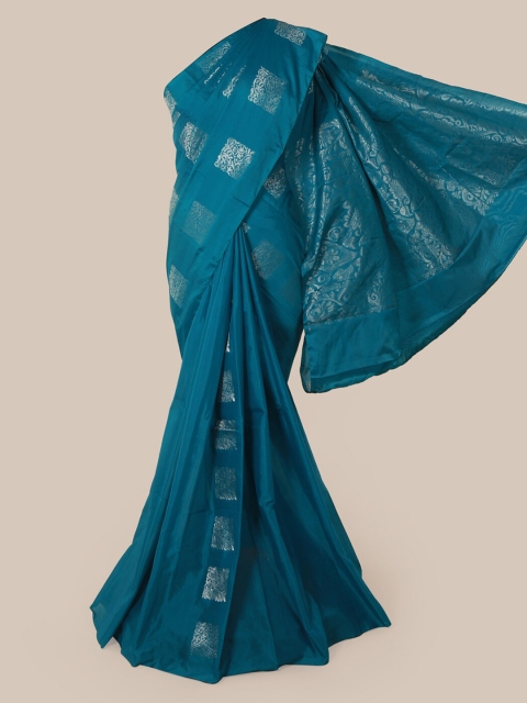 

Pothys Teal Blue Woven Design Saree