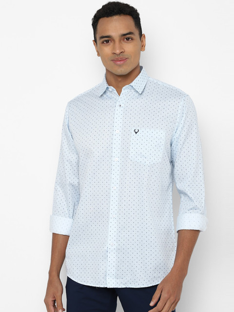 

Allen Solly Men Blue Slim Fit Checked Casual Shirt